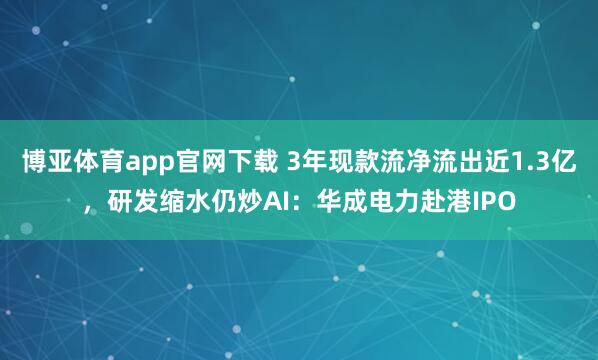 博亚体育app官网下载 3年现款流净流出近1.3亿,研发缩水仍炒AI:华成电力赴港IPO