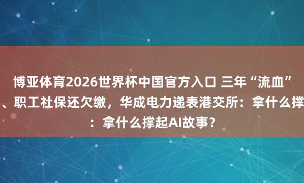 博亚体育2026世界杯中国官方入口 三年“流血”近1.3亿元、职工社保还欠缴,华成电力递表港交所:拿什么撑起AI故事?