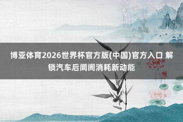 博亚体育2026世界杯官方版(中国)官方入口 解锁汽车后阛阓消耗新动能