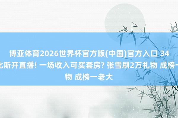 博亚体育2026世界杯官方版(中国)官方入口 34岁德比斯开直播! 一场收入可买套房? 张雪刷2万礼物 成榜一老大