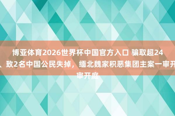 博亚体育2026世界杯中国官方入口 骗取超24亿、致2名中国公民失掉,缅北魏家积恶集团主案一审开庭