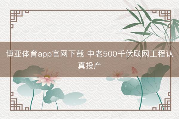 博亚体育app官网下载 中老500千伏联网工程认真投产