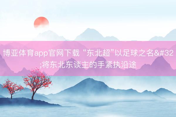 博亚体育app官网下载 “东北超”以足球之名 将东北东谈主的手紧执沿途